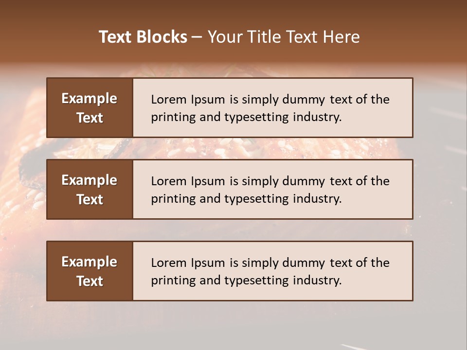 Salmon Grilled On Cedar Plank PowerPoint Template