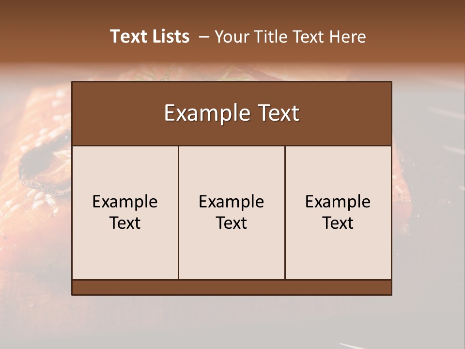 Salmon Grilled On Cedar Plank PowerPoint Template