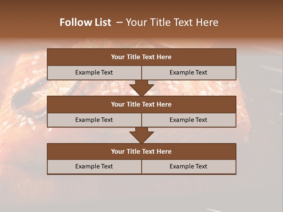 Salmon Grilled On Cedar Plank PowerPoint Template