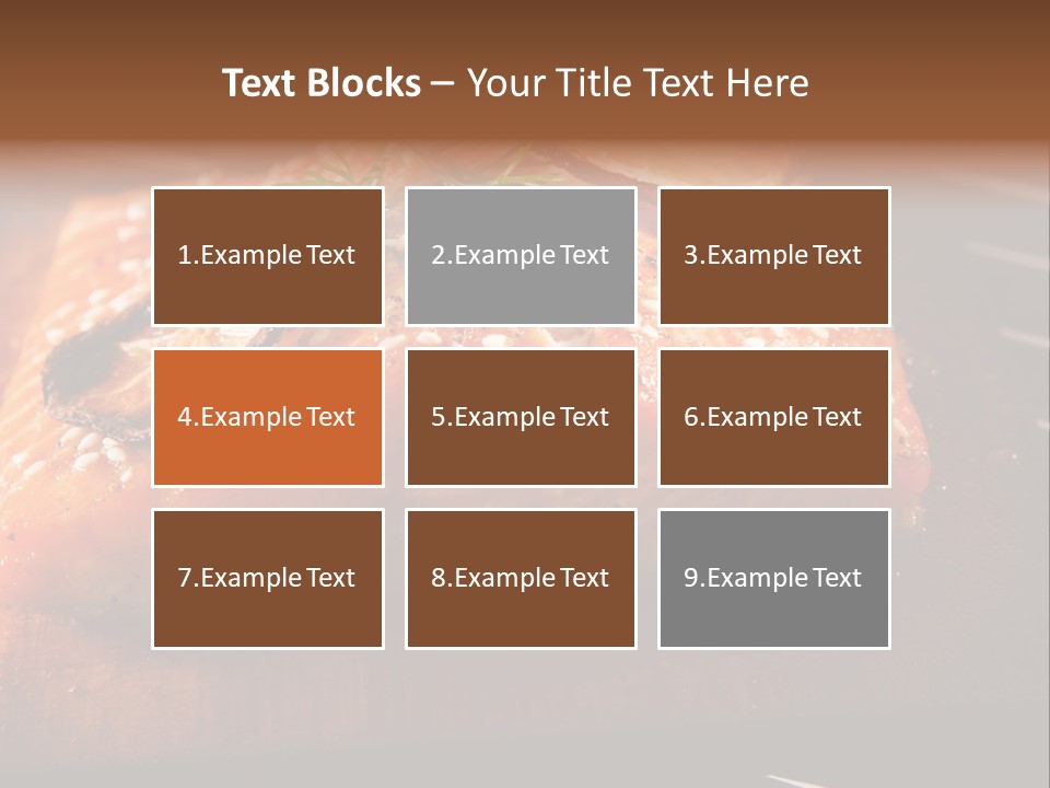 Salmon Grilled On Cedar Plank PowerPoint Template