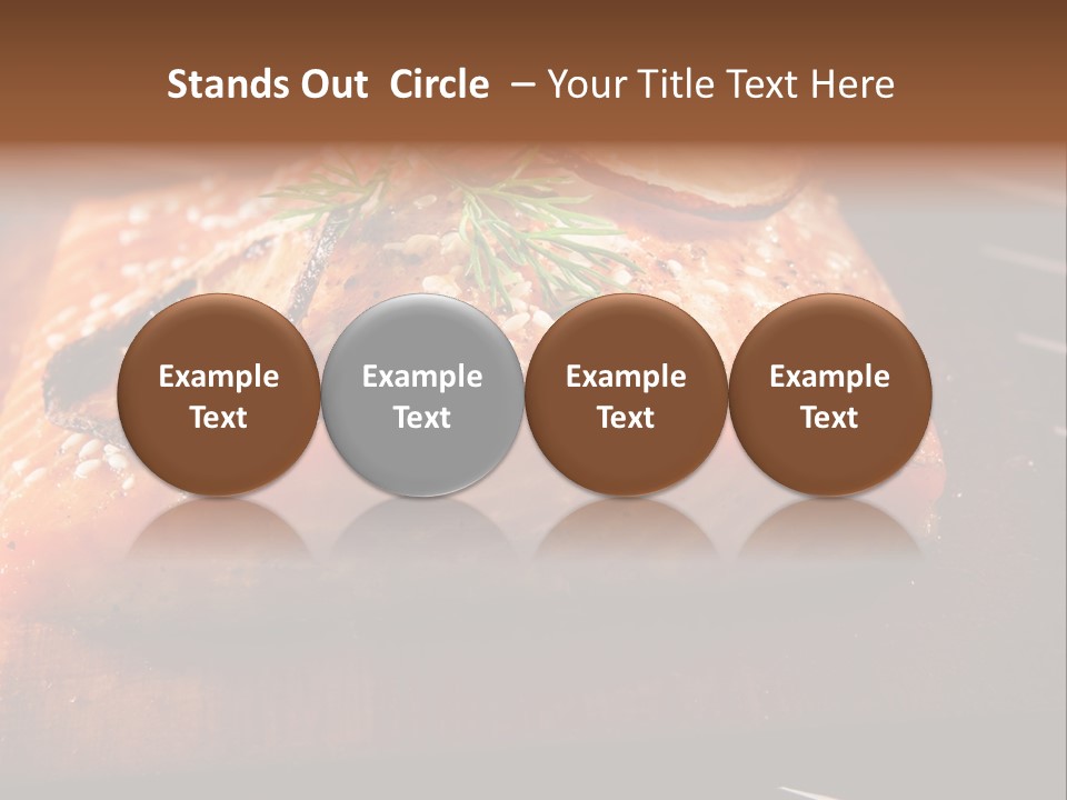 Salmon Grilled On Cedar Plank PowerPoint Template