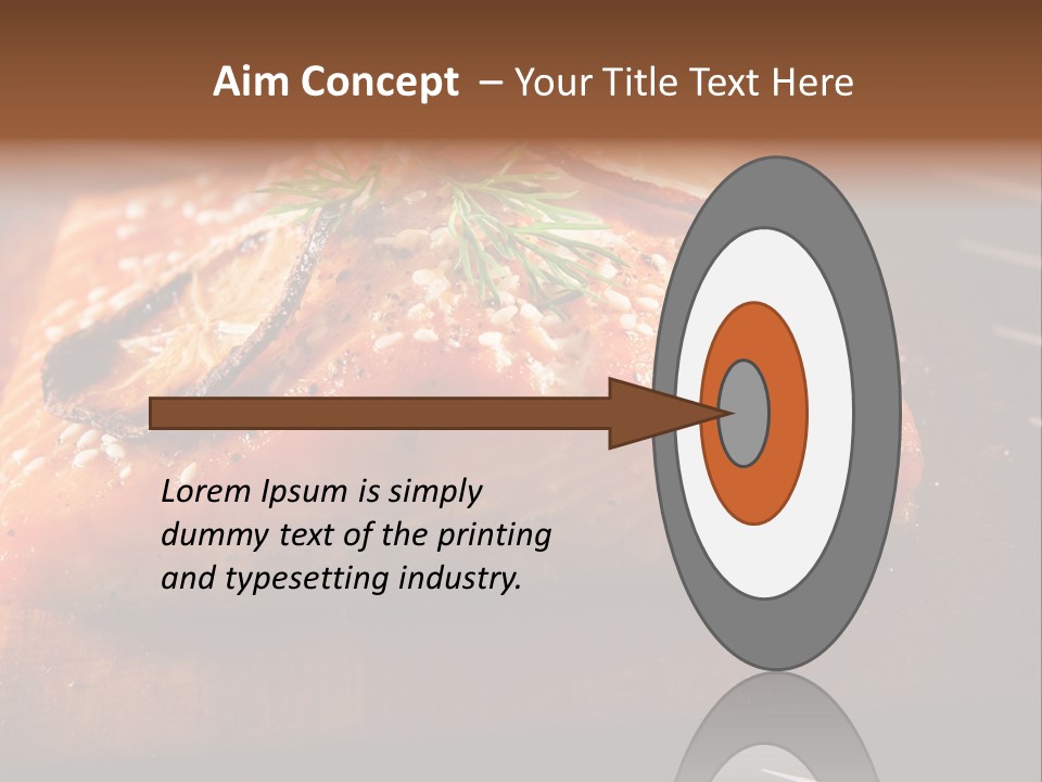 Salmon Grilled On Cedar Plank PowerPoint Template