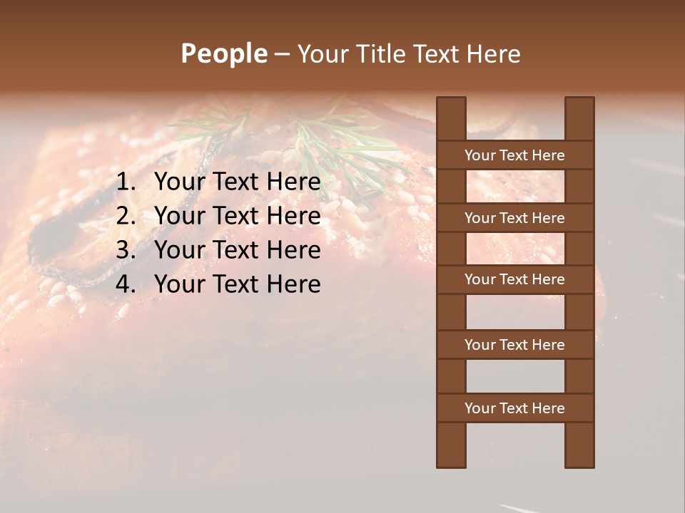 Salmon Grilled On Cedar Plank PowerPoint Template