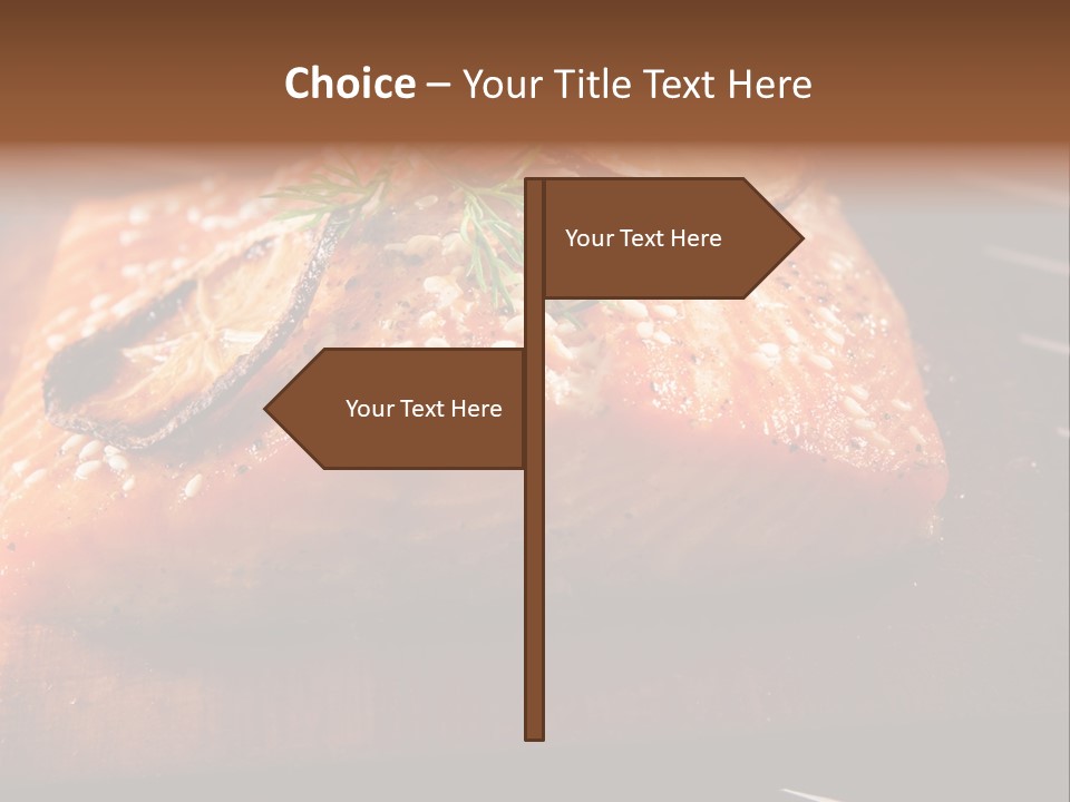 Salmon Grilled On Cedar Plank PowerPoint Template