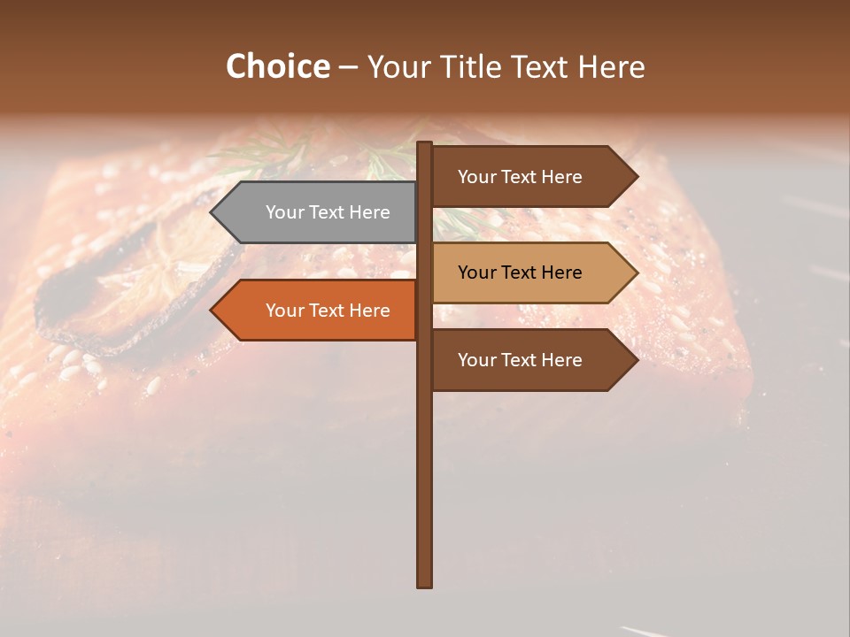 Salmon Grilled On Cedar Plank PowerPoint Template