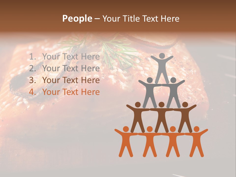Salmon Grilled On Cedar Plank PowerPoint Template