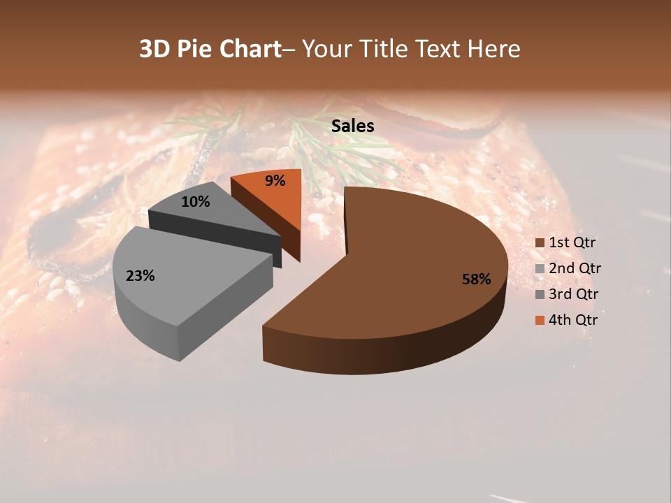 Salmon Grilled On Cedar Plank PowerPoint Template