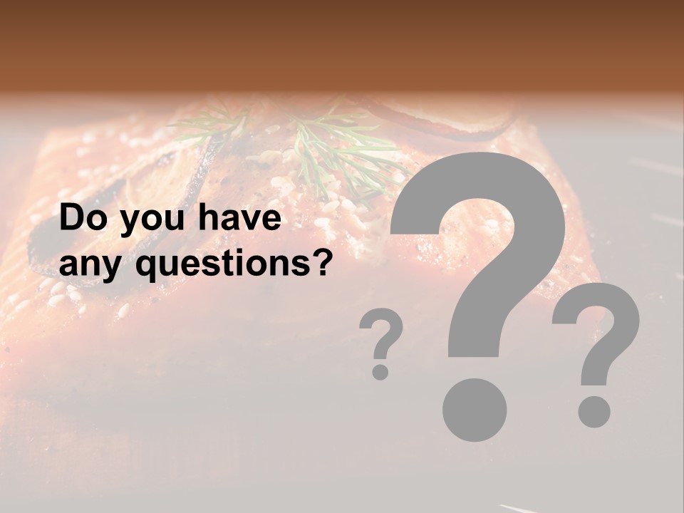 Salmon Grilled On Cedar Plank PowerPoint Template