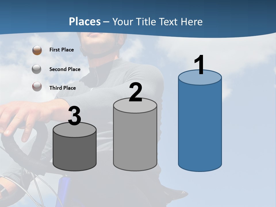 A Man Riding A Bike On A Sunny Day PowerPoint Template