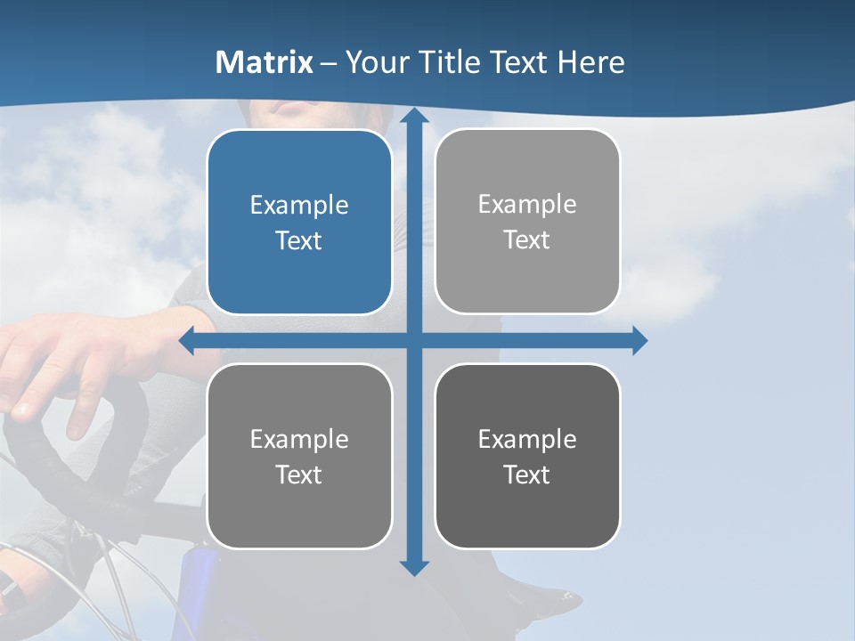 A Man Riding A Bike On A Sunny Day PowerPoint Template