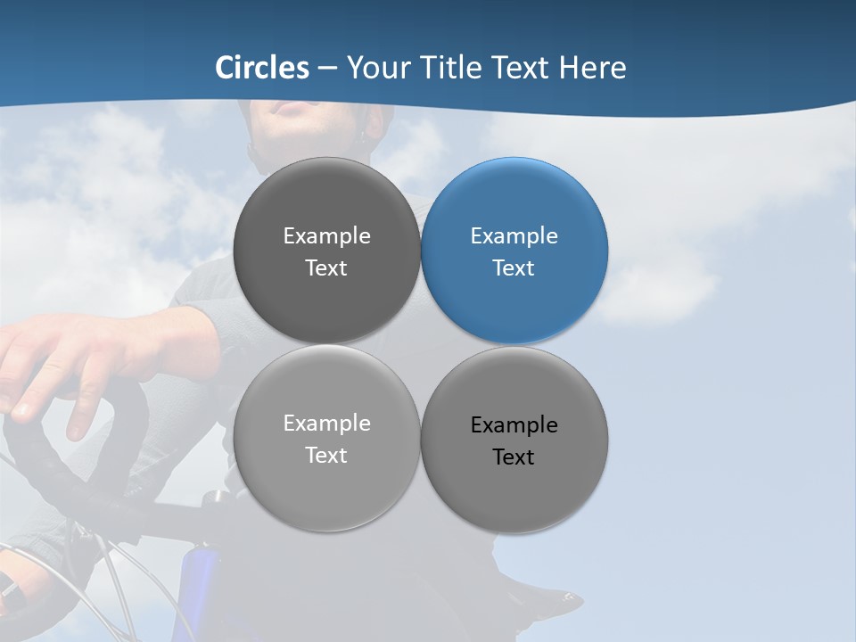 A Man Riding A Bike On A Sunny Day PowerPoint Template