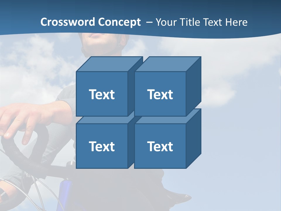 A Man Riding A Bike On A Sunny Day PowerPoint Template