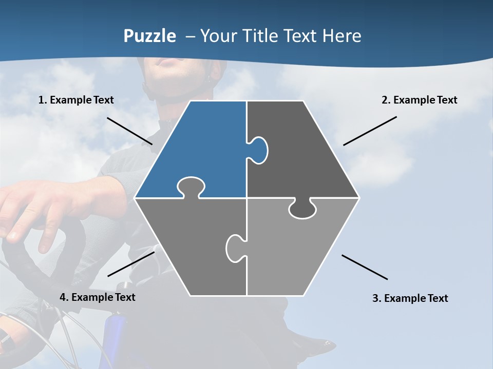 A Man Riding A Bike On A Sunny Day PowerPoint Template