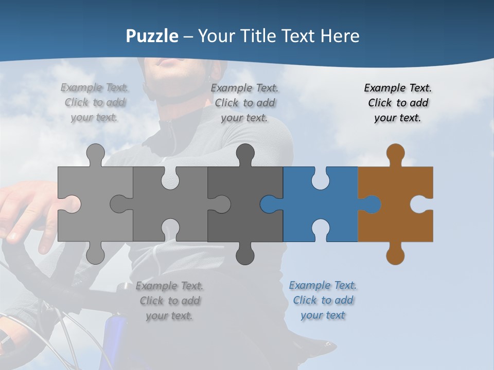 A Man Riding A Bike On A Sunny Day PowerPoint Template