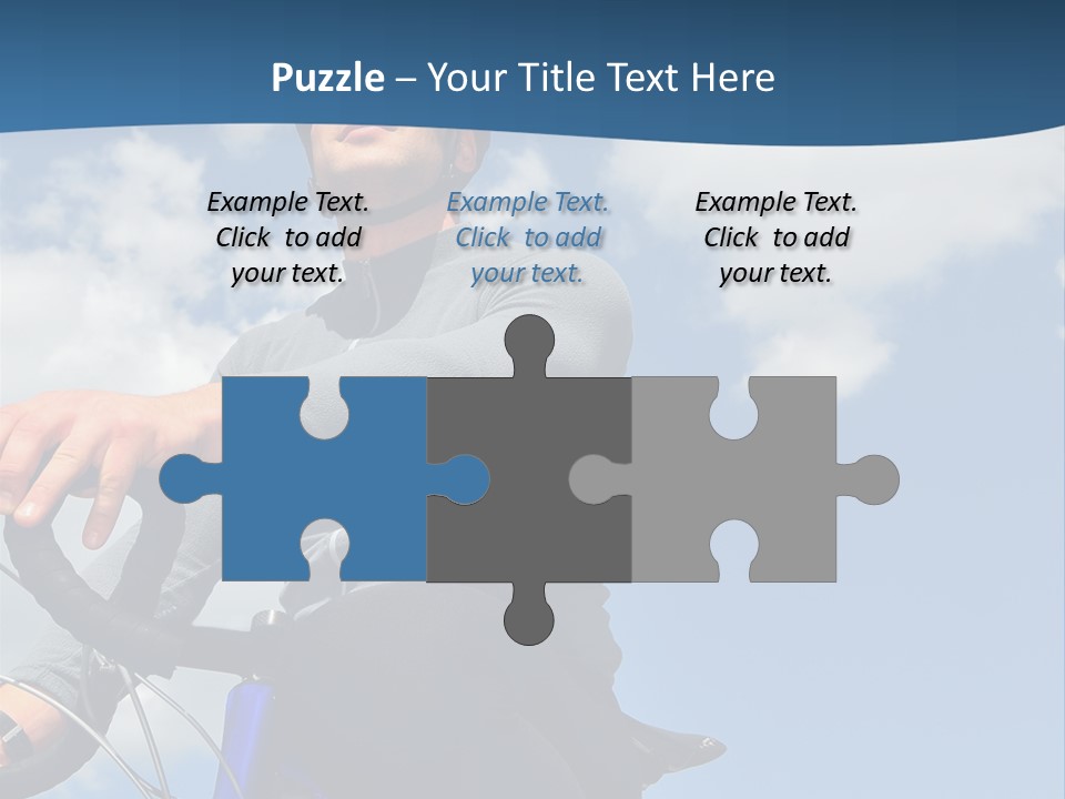 A Man Riding A Bike On A Sunny Day PowerPoint Template