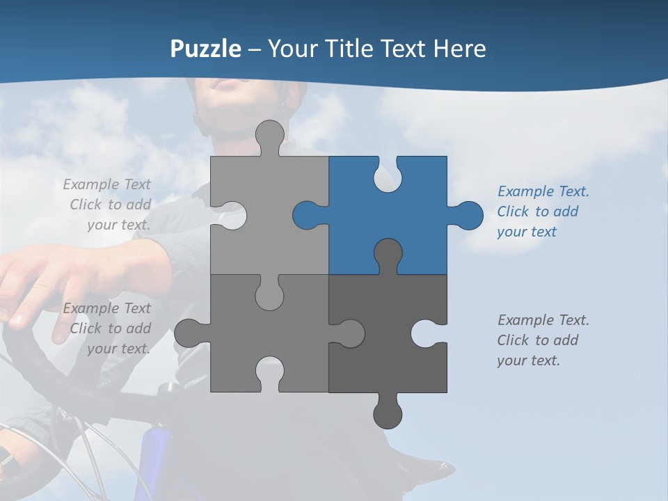 A Man Riding A Bike On A Sunny Day PowerPoint Template