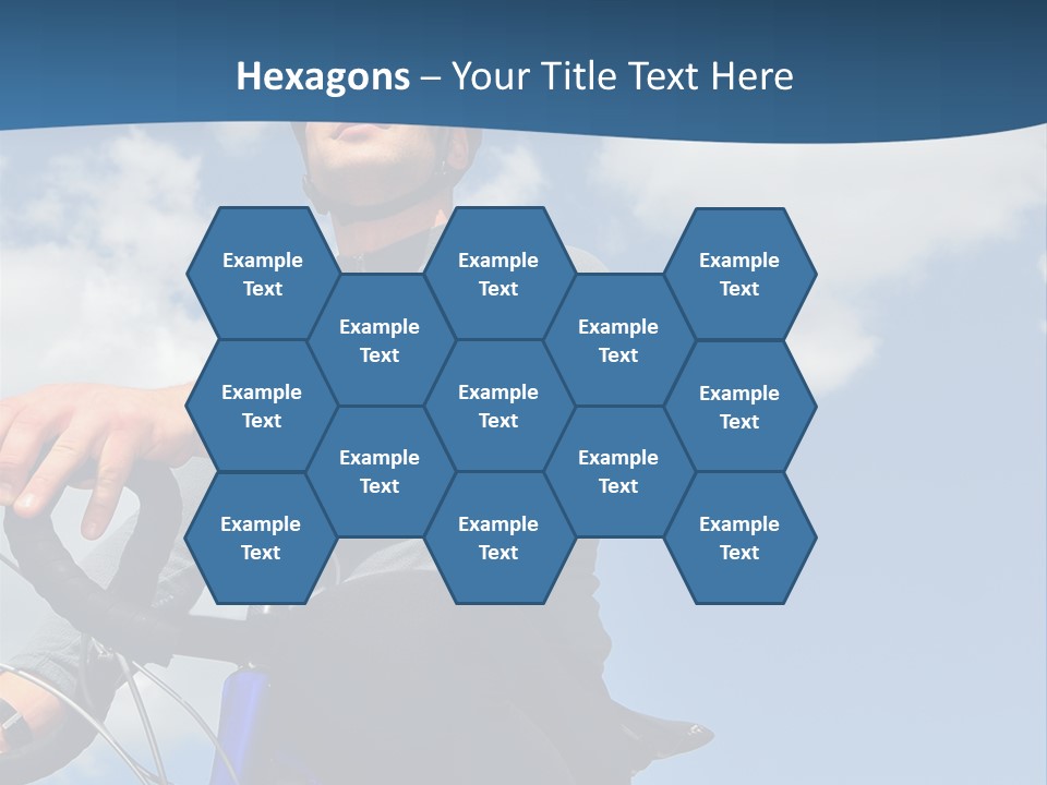 A Man Riding A Bike On A Sunny Day PowerPoint Template