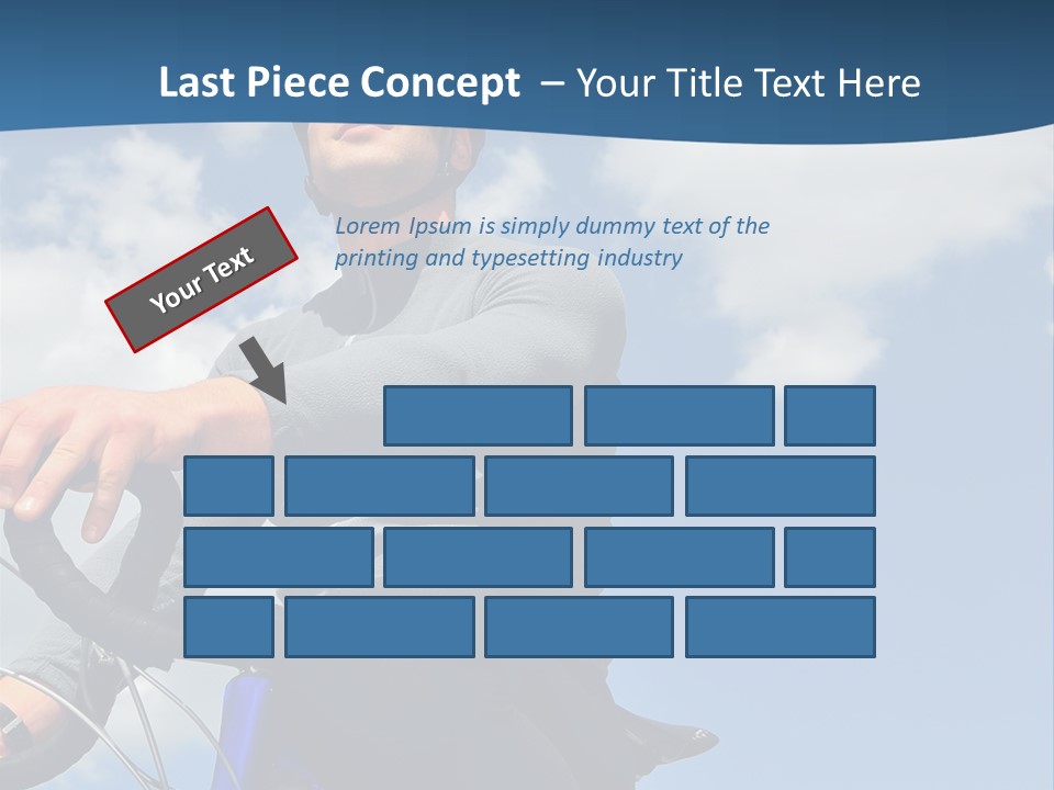 A Man Riding A Bike On A Sunny Day PowerPoint Template