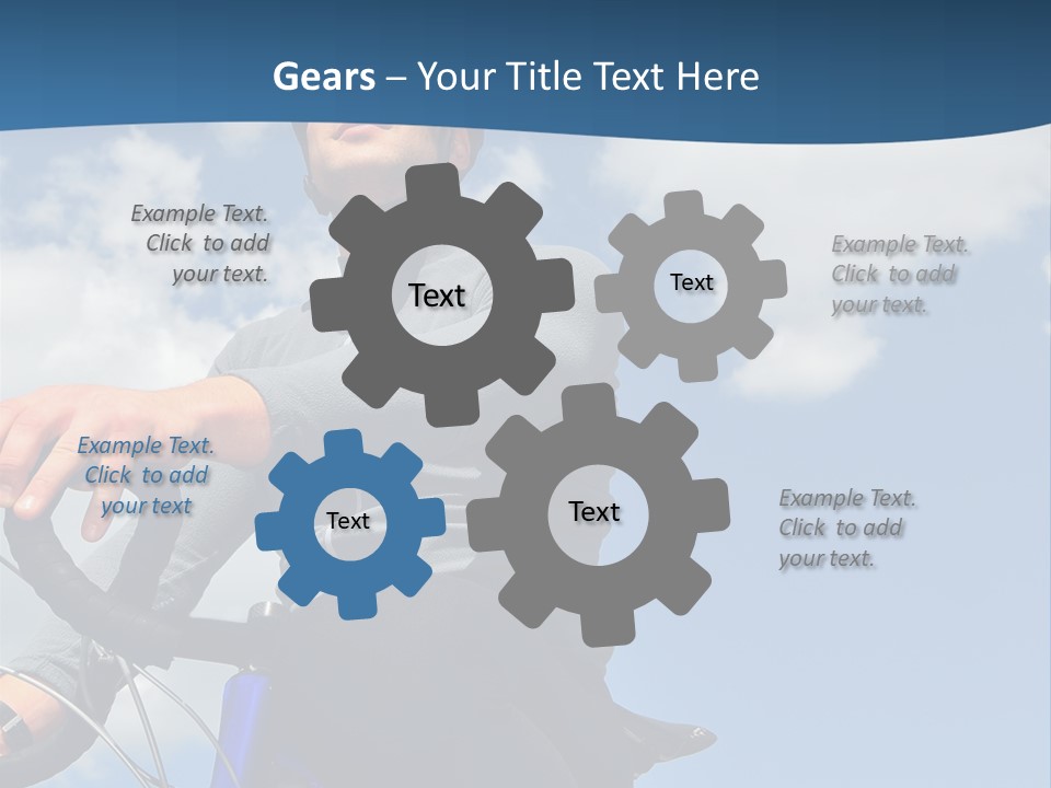 A Man Riding A Bike On A Sunny Day PowerPoint Template