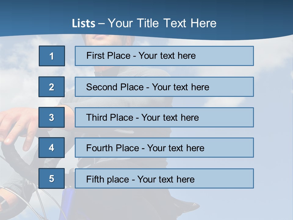 A Man Riding A Bike On A Sunny Day PowerPoint Template