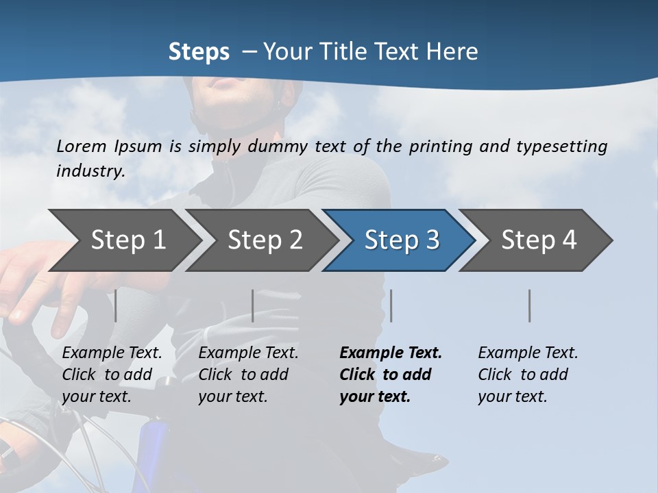 A Man Riding A Bike On A Sunny Day PowerPoint Template