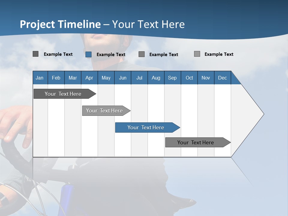 A Man Riding A Bike On A Sunny Day PowerPoint Template