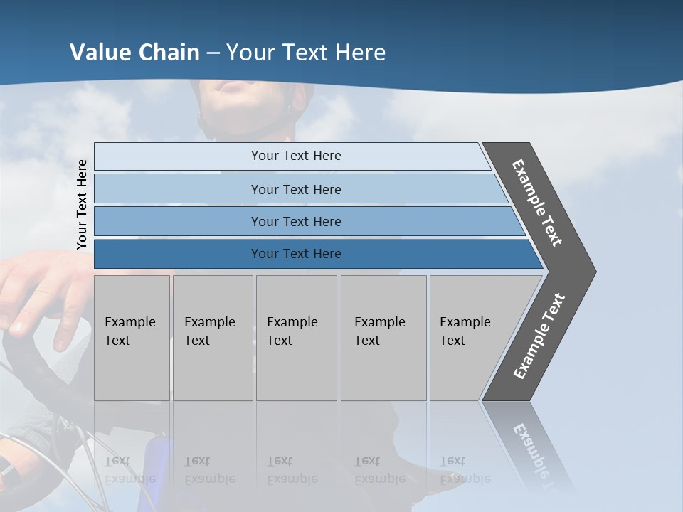 A Man Riding A Bike On A Sunny Day PowerPoint Template