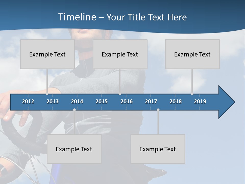A Man Riding A Bike On A Sunny Day PowerPoint Template