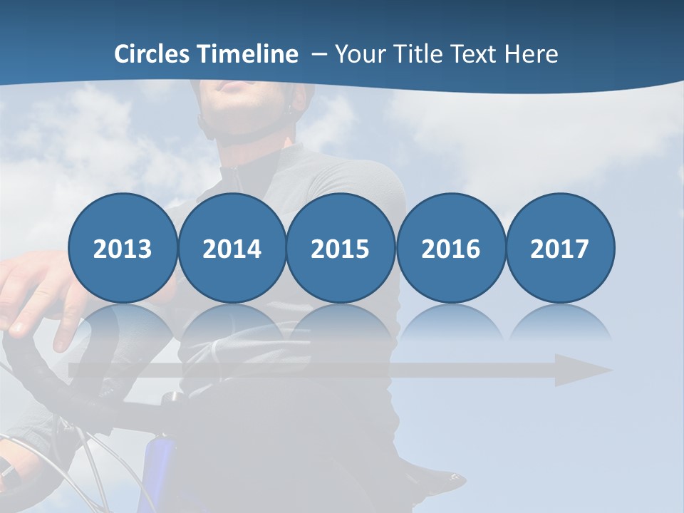 A Man Riding A Bike On A Sunny Day PowerPoint Template