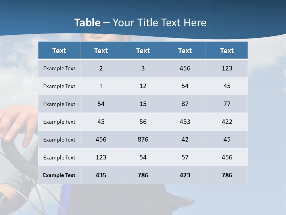 A Man Riding A Bike On A Sunny Day PowerPoint Template