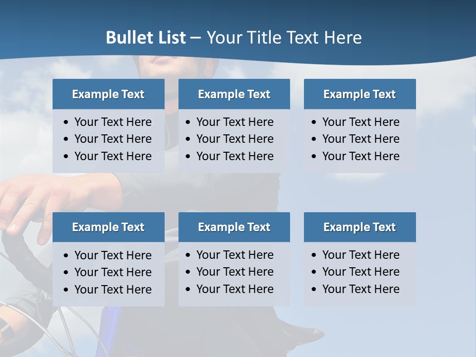 A Man Riding A Bike On A Sunny Day PowerPoint Template