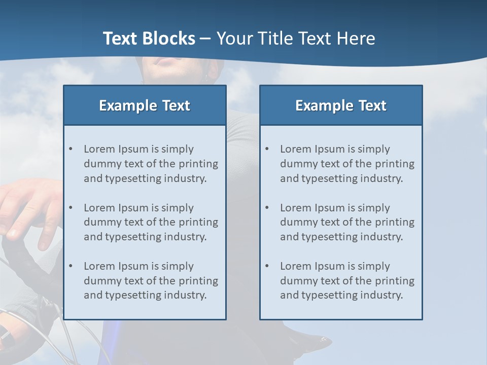 A Man Riding A Bike On A Sunny Day PowerPoint Template