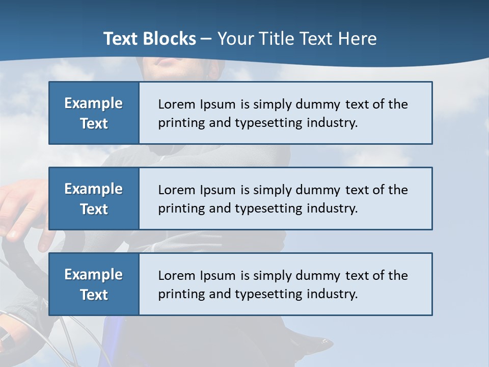 A Man Riding A Bike On A Sunny Day PowerPoint Template