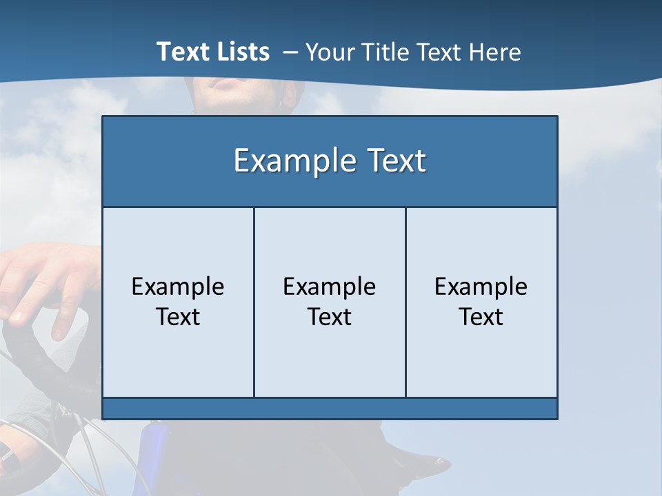 A Man Riding A Bike On A Sunny Day PowerPoint Template