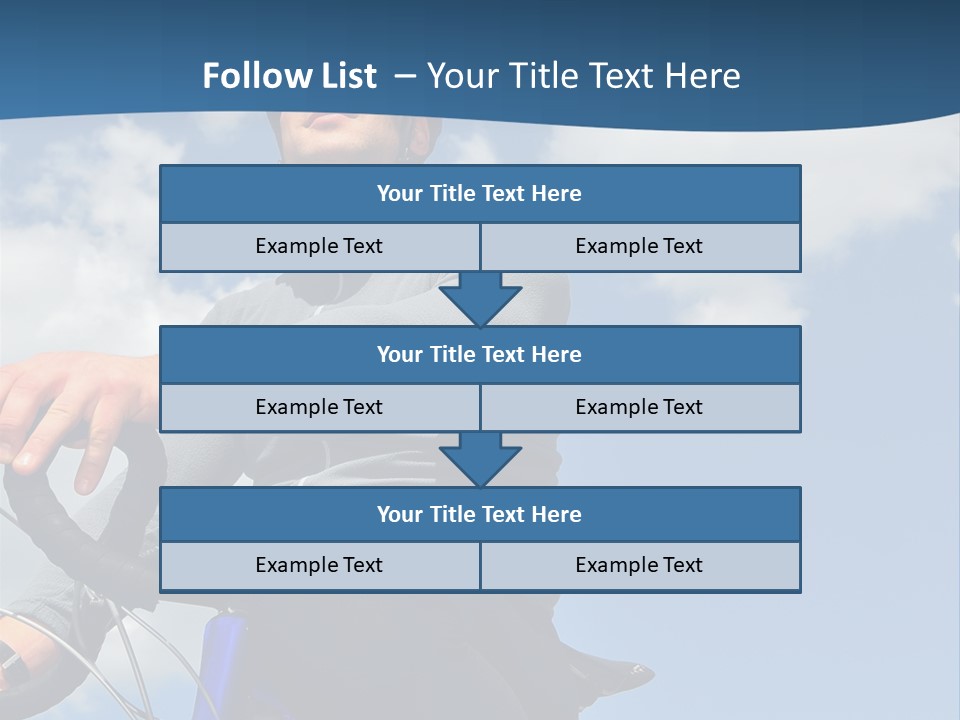 A Man Riding A Bike On A Sunny Day PowerPoint Template