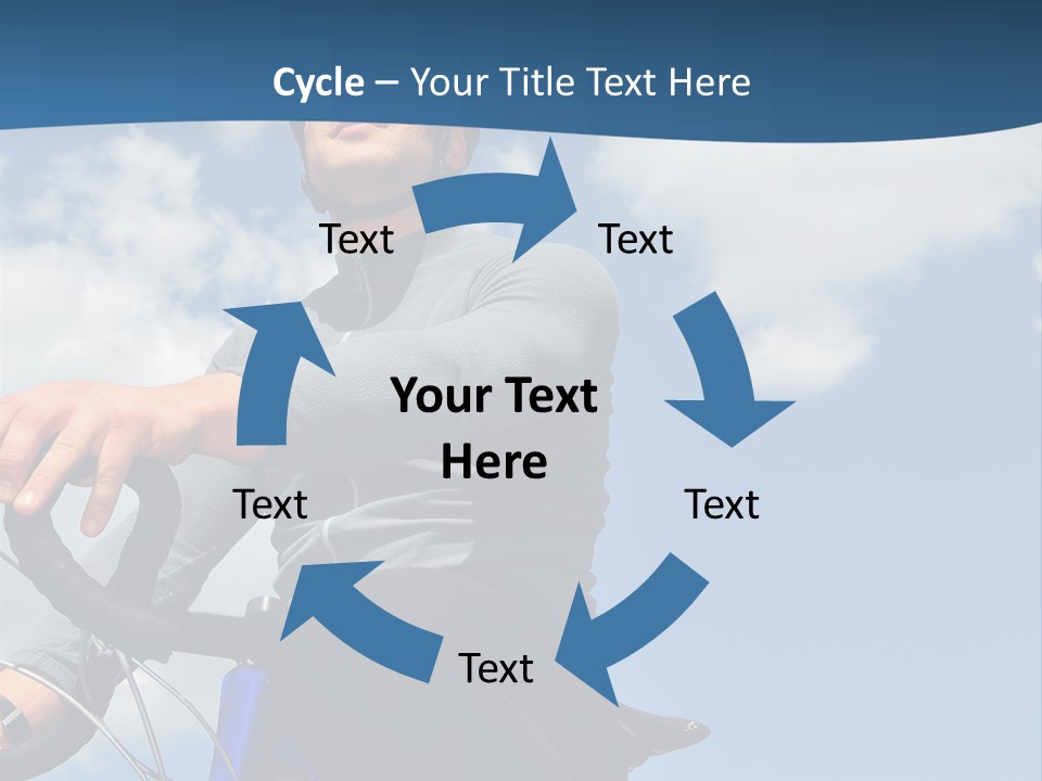A Man Riding A Bike On A Sunny Day PowerPoint Template
