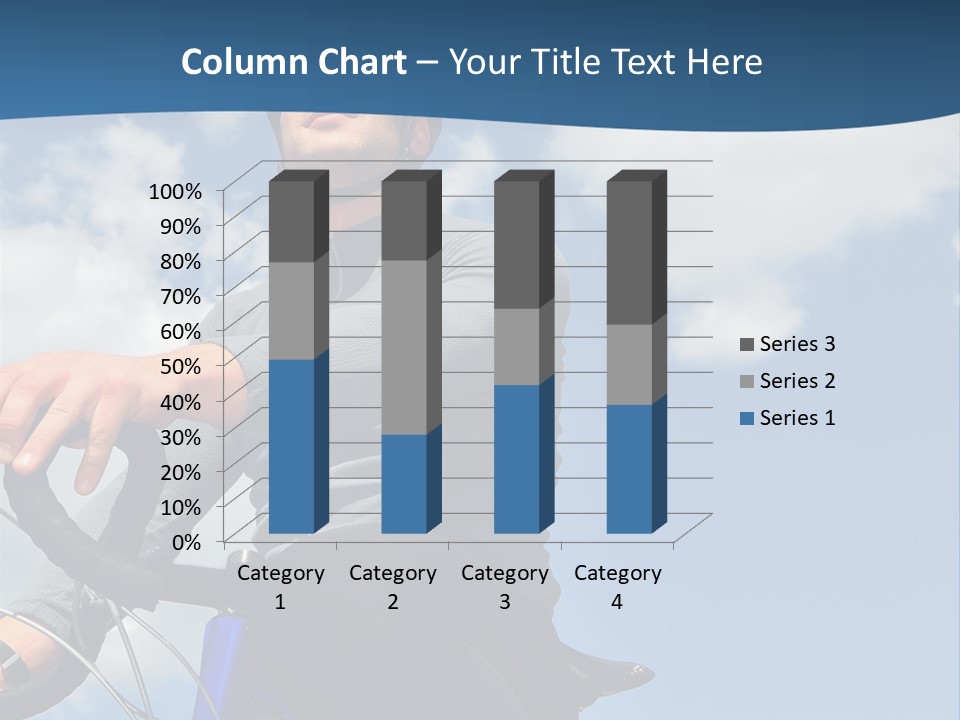 A Man Riding A Bike On A Sunny Day PowerPoint Template