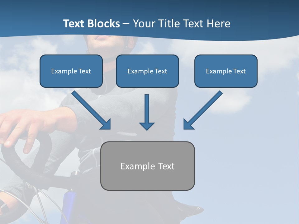 A Man Riding A Bike On A Sunny Day PowerPoint Template
