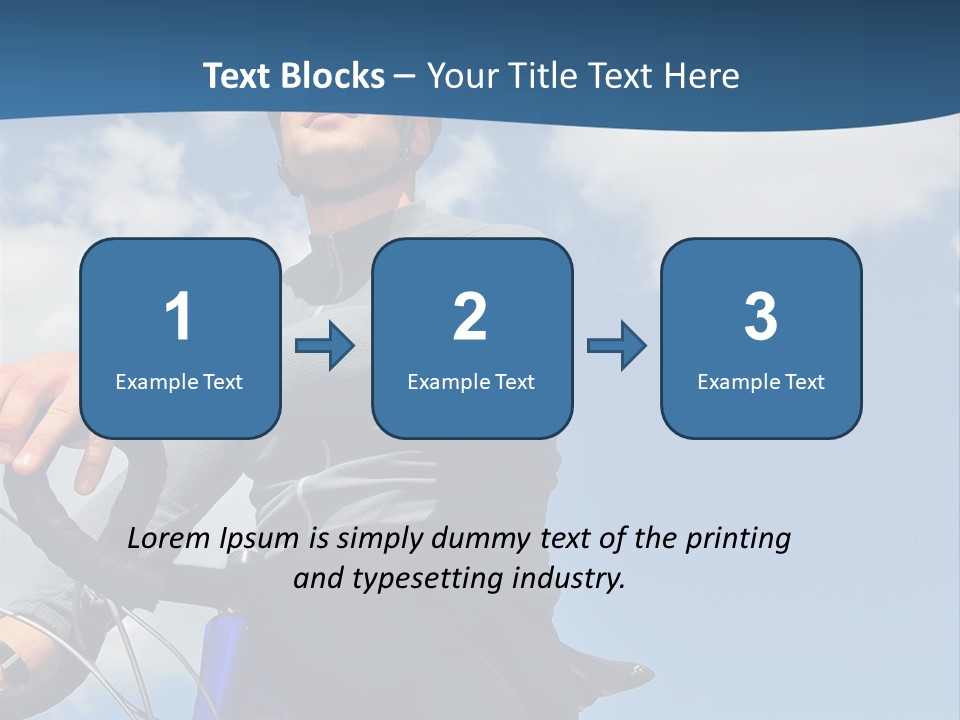 A Man Riding A Bike On A Sunny Day PowerPoint Template
