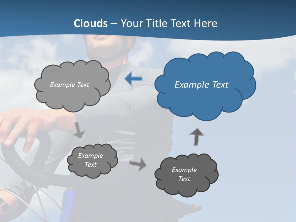 A Man Riding A Bike On A Sunny Day PowerPoint Template