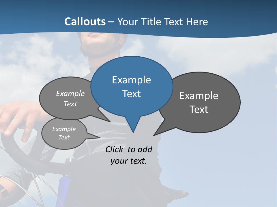 A Man Riding A Bike On A Sunny Day PowerPoint Template