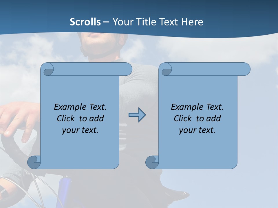 A Man Riding A Bike On A Sunny Day PowerPoint Template