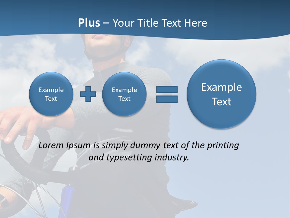 A Man Riding A Bike On A Sunny Day PowerPoint Template