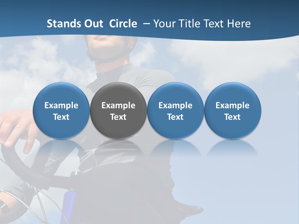 A Man Riding A Bike On A Sunny Day PowerPoint Template