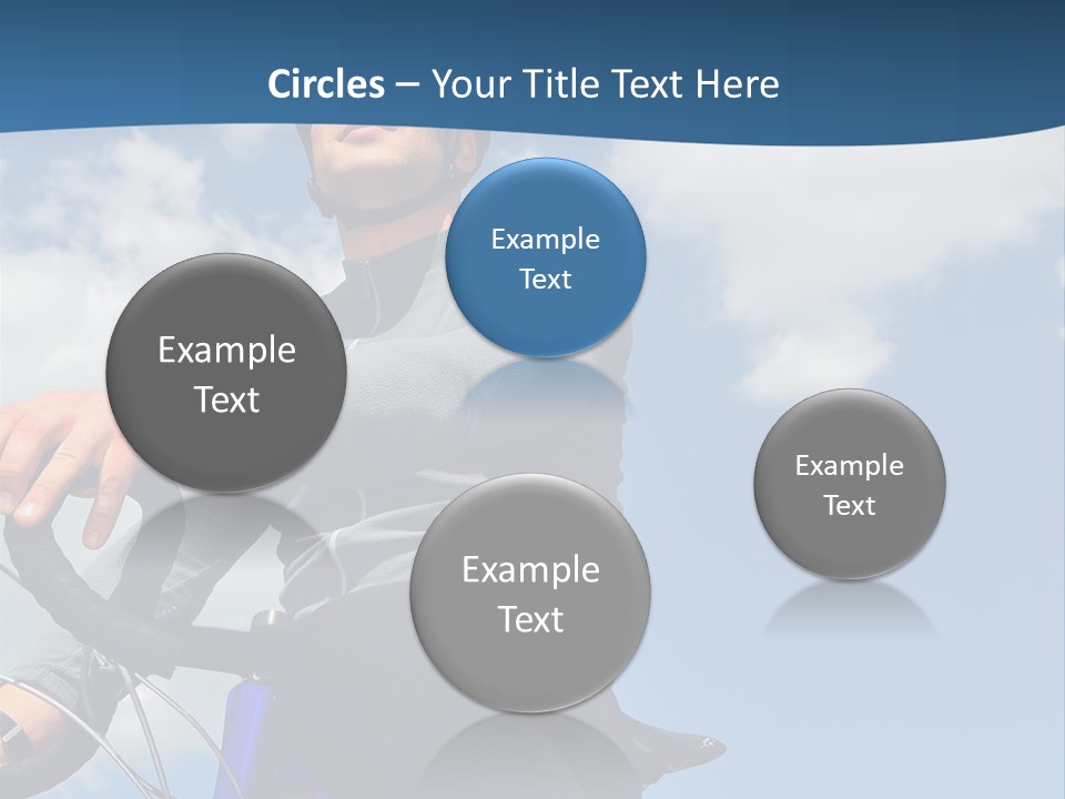 A Man Riding A Bike On A Sunny Day PowerPoint Template