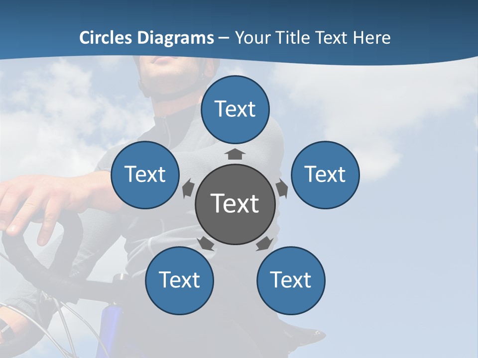 A Man Riding A Bike On A Sunny Day PowerPoint Template