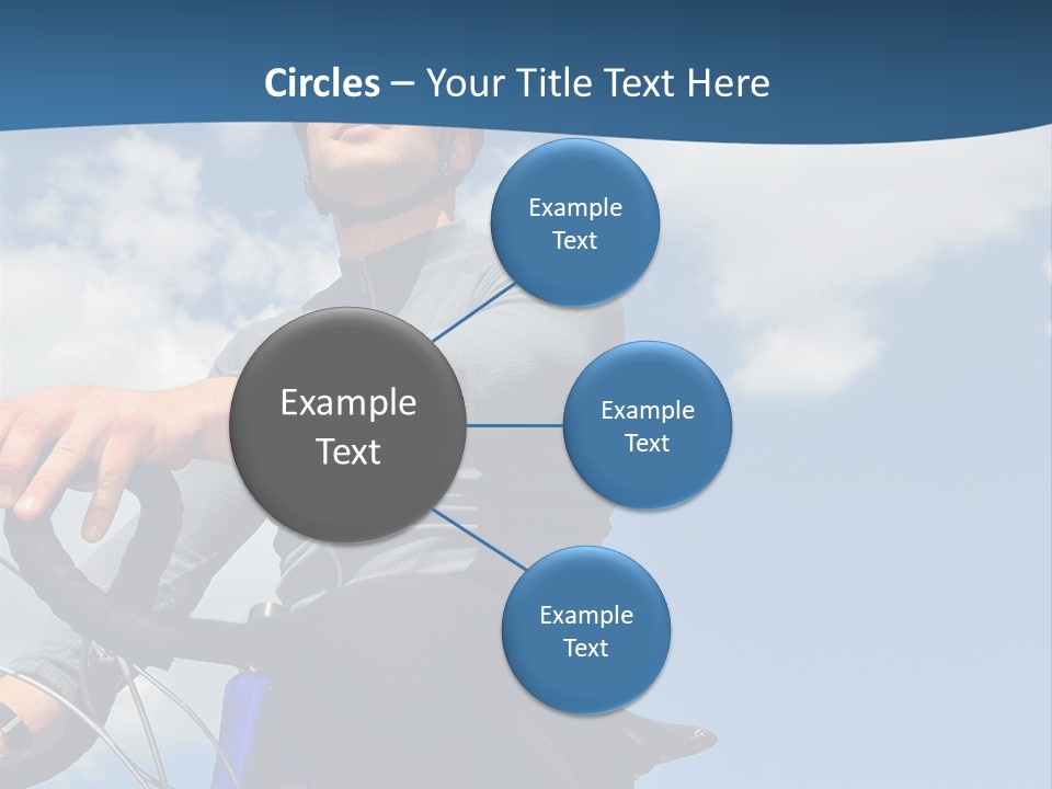 A Man Riding A Bike On A Sunny Day PowerPoint Template