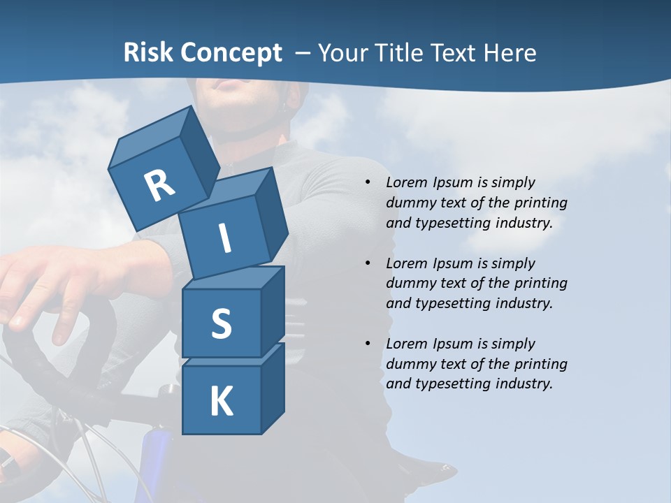 A Man Riding A Bike On A Sunny Day PowerPoint Template