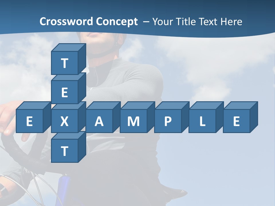 A Man Riding A Bike On A Sunny Day PowerPoint Template