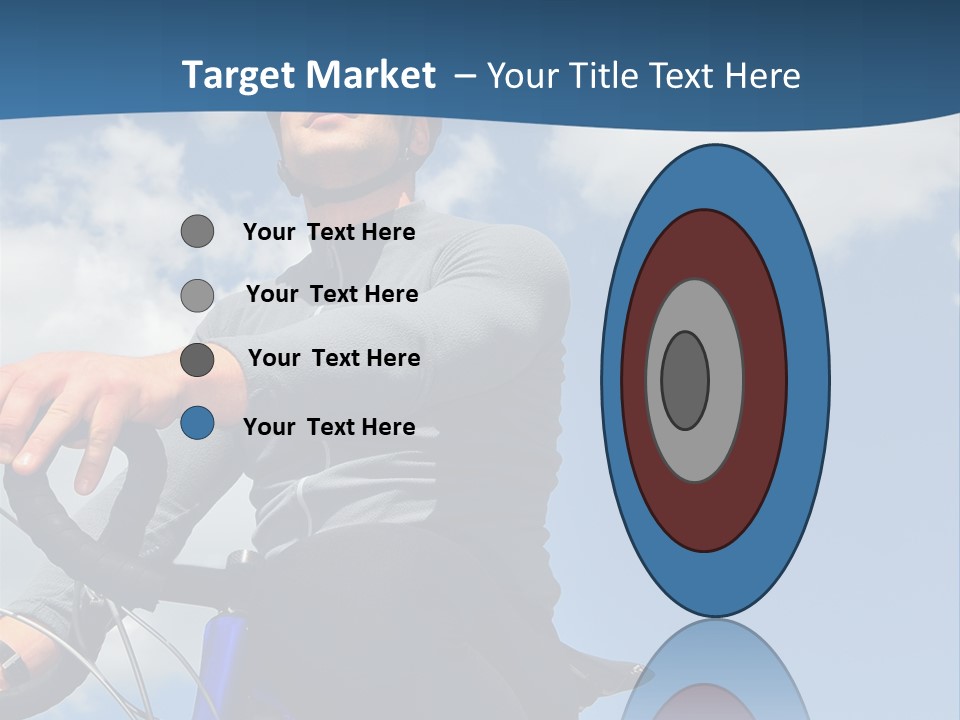 A Man Riding A Bike On A Sunny Day PowerPoint Template